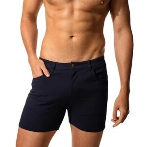 Elia Beachwear Men’s Ithaca Resort Shorts in Navy Blue Waist 32